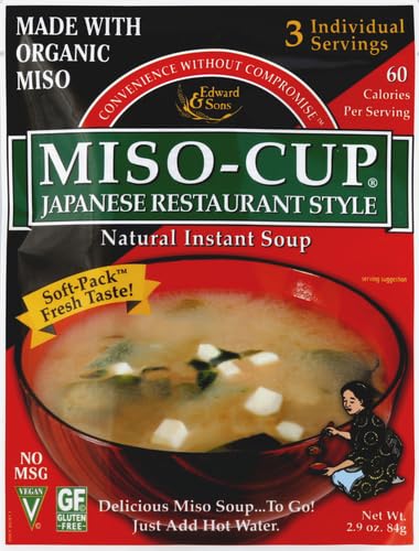 Sopa Instantánea Miso-Cup Japanese Restaurant Style Edward & Sons 2.9 oz miniatura 2