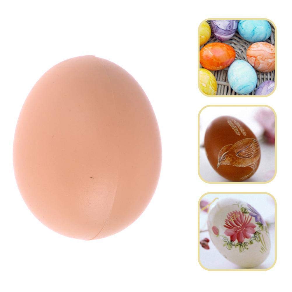 Uova di gallina marroni realistiche, novità uova rimbalzanti magiche, modello di uova fattoria pollo nidificazione gallina uova da cova animali domestici puntelli per animali domestici, pittura Eg-g