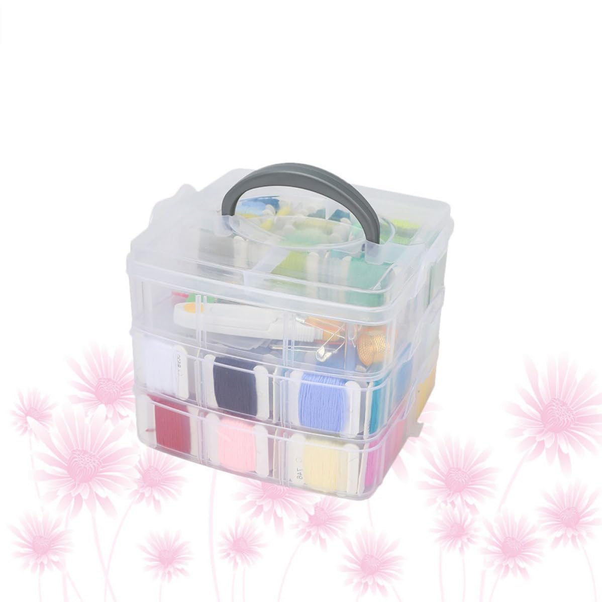 GLEAVI Kit Fili Ricamo per Donne e Ragazza, 150 Colori con Tavola | Set Strumenti per Cucito Fai da Te, Scatola di Conservazione Inclusa, per Casa e Pratica