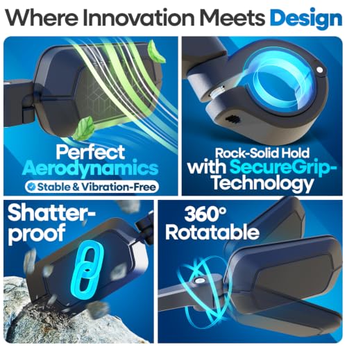 Nextcover Bike Mirror Montura en Manubrio (Izquierdo) – Vidrio HD | Espejo Retrovisor Seguro y Sin Vibraciones para Bicicletas Eléctricas, Montaña y Scooters – Ángulo Amplio para Seguridad miniatura 3