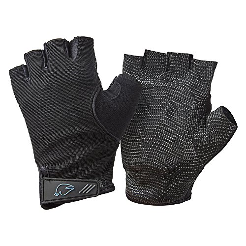 Blue Dove Yoga Simla Gants de Yoga rembourrés en Gel antidérapant pour Femme avec Sangle de Poignet Basse Noir Taille S Cover
