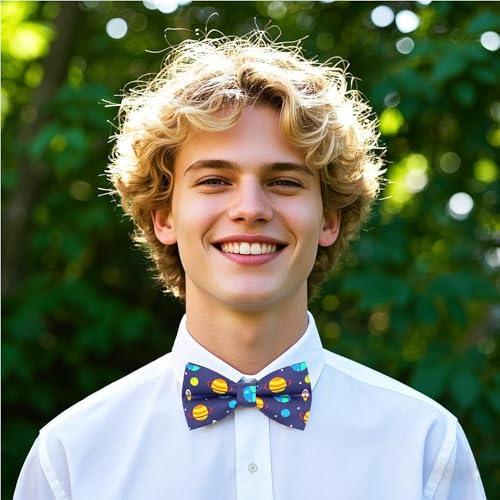 Image of OCIA Cute Pattern Pre-tied Bow Tie Adjustable Bowties for Adult & Children