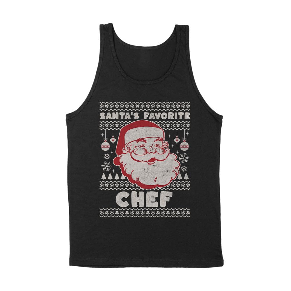 Santa's Favorite Chef Tank Top Unisex X-Small Black