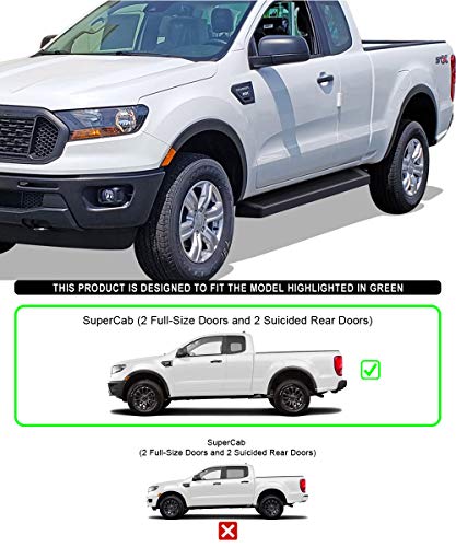 Estribos Tuxtreme Black compatibles Ford Ranger 2019-23 miniatura 2