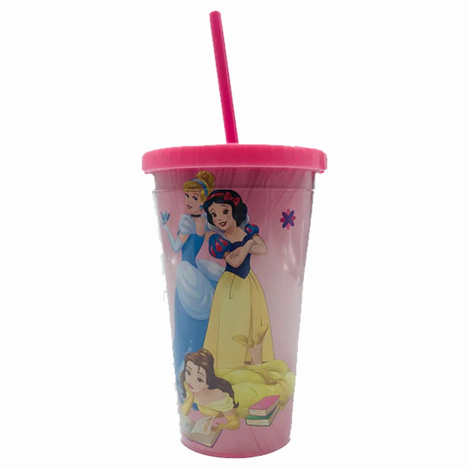 MVL, Pink Tumbler Cup with Straw & Lid
