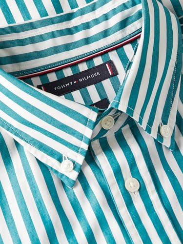 Image of Tommy Hilfiger Men's Short Sleeve Poplin Shirts in Regular Fit, Men's Button Down Shirts
