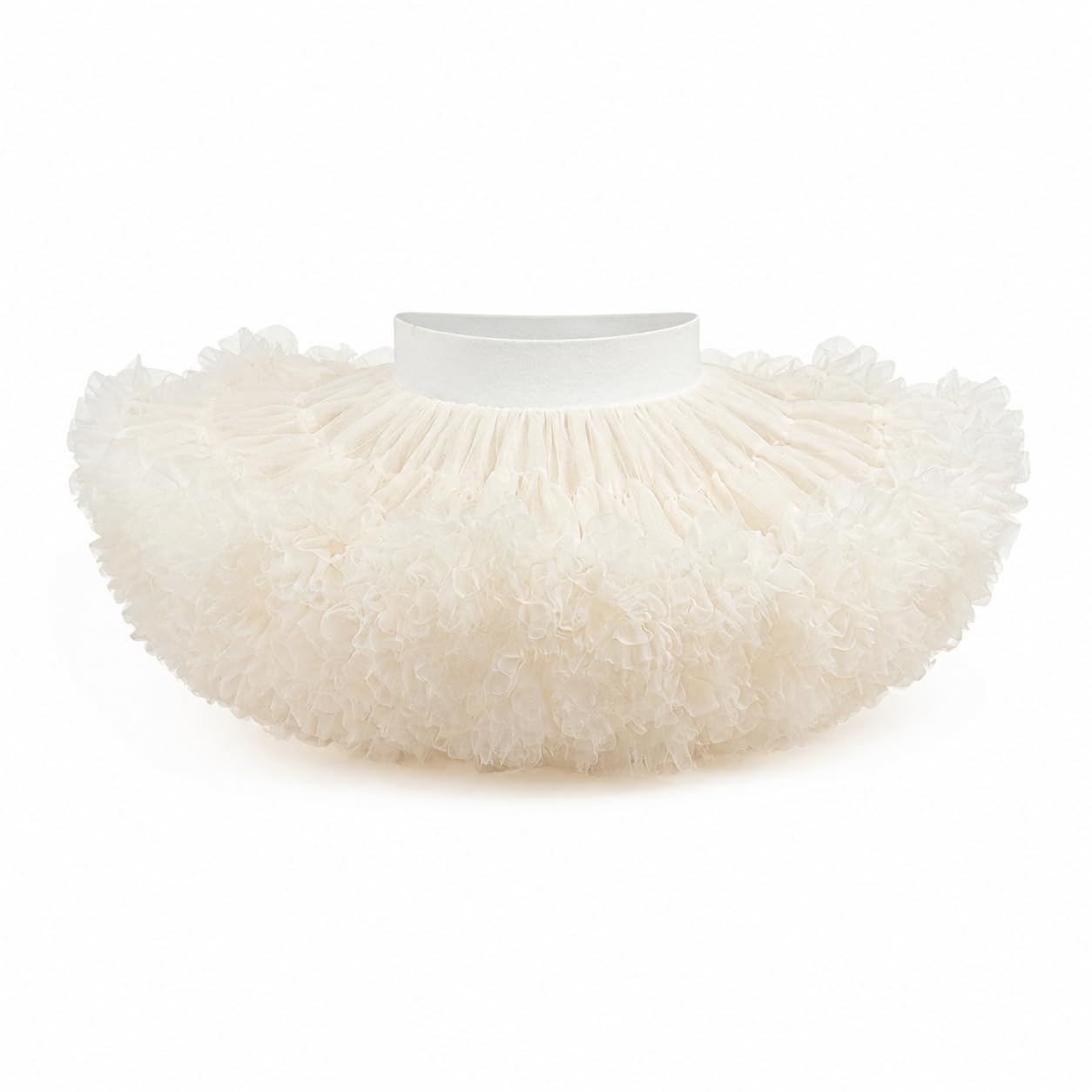 Gonna Tutu in Tulle Bambina, in Poliestere Morbido, Stile Dolce Plissettato per