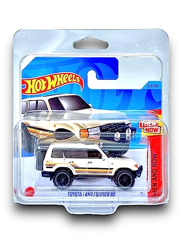 Hot Wheels - Toyota Land Cruiser 80 - Serie Then And Now 3/10 - Modello HKJ41 - Fuoristrada - Short Card - Mattel 2023
