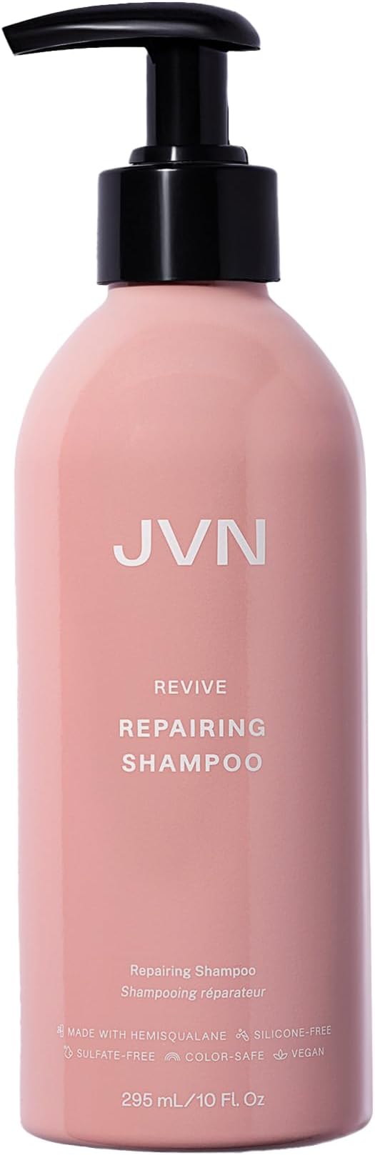 JVN Revive Repairing Shampoo, 10 Fl Oz, Strengthen & Repair Damaged, Color Treated, or Fragile Hair, Hair Care for Women and Men, Non-Toxic, Silicone and Sulfate Free Shampoo