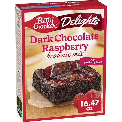 Betty Crocker Delights Dark Chocolate Raspberry Brownie Mix, 16.47 oz