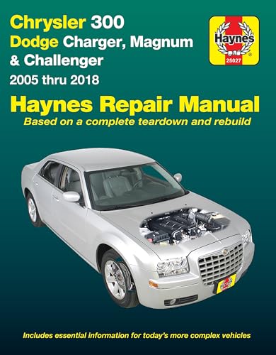 Chrysler 300 (05-18), Dodge Charger (06-18), Magnum (05-08) & Challenger (08-18) Haynes Repair Manual (Does not include diesel engine, all-wheel drive or Hellcat/Demon models.)