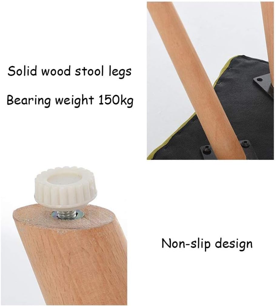 Solid Wood Seat Stool | Padded Footstool Sofa Ottoman Pedals | Nordic Dressing Stool Change Shoe Bench Bed End Stool (Color:Gray)