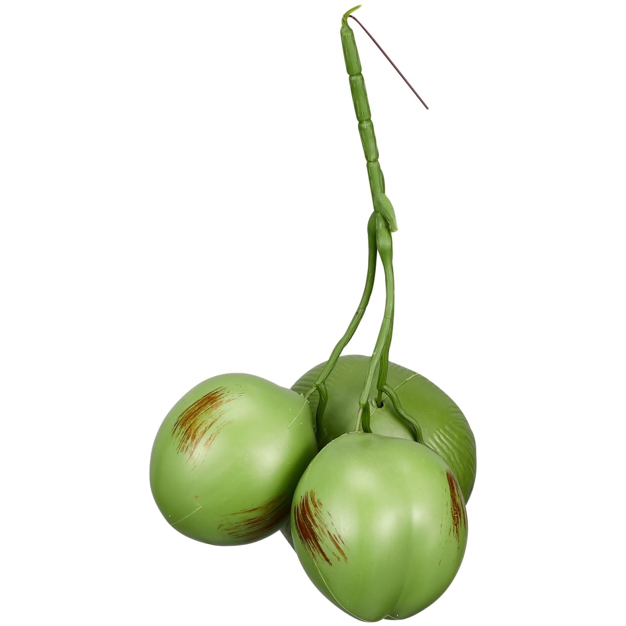 Angoily 1 Bunch Fake Coconuts, Artificial Tropical Fruit Photo Props, Farmhouse Decorations, Green Plastic, 13.38 x 10.62 Inches