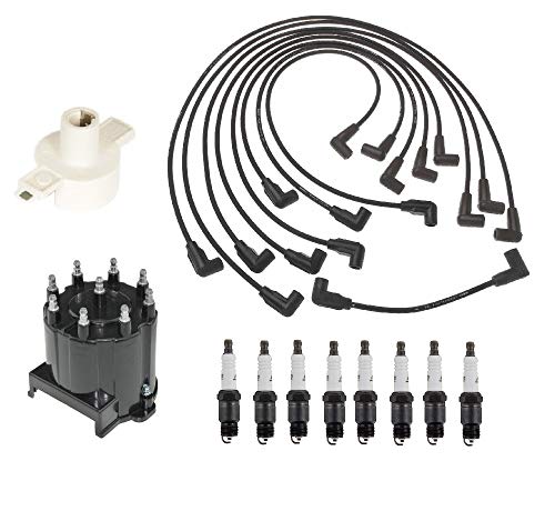 Genuine OEM Ignition Kit Distributor Rotor Cap Wire Spark Plugs for Chevy GMC V8 BCVC-14855-DCRWSP-8-3055654