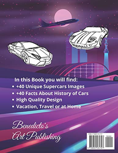 Super Car Coloring Book 40 High Quality Images: A Collection of Amazing Sport Cars Designs for Kids image 4