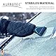 AUPROTEC Eiskratzer mit Handschuh gefüttert I Wärmender Schneekratzer Auto mit Handschuh I Scheibenkratzer Auto mit Eisbrecherkante und Gummizug - Schwarz-Blau