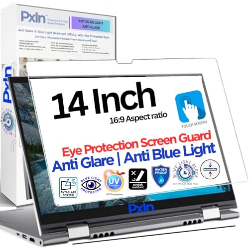 Image of PxIn 14 Inch (16:9) Touch | Anti Glare | Anti Bluelight Screen Guard | Eye Protection | UV Resistant