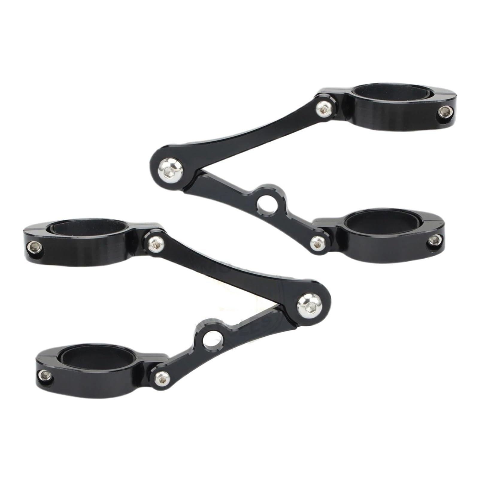Poausjwy 37Mm Black Rack Roll Cage Motorcycle Headlight Mount Bracket Clamp Fork Tube Spotlight Holder Universal Fit For Harley Dyna(37Mm Black)