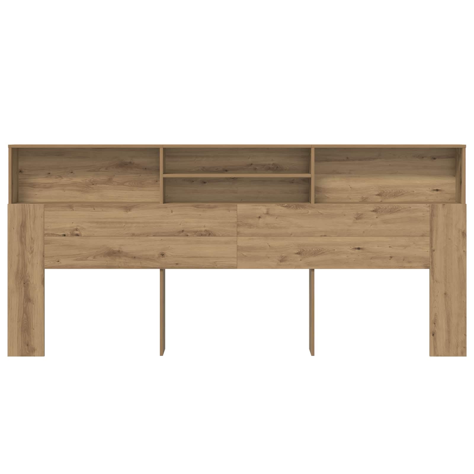 Hothingwell Bettgestell aus Holz, Eichene | Wandmontage, integrierte Regale, moderner Stil, einfache Reinigung mit feuchtem Tuch