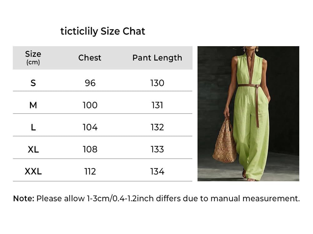 Jumpsuit Tuta Intera Donna Elegante Chic Estiva Monopezzi e Tutine senza Manica Scollo V Patchwork Pantaloni Larghi Vita Alta