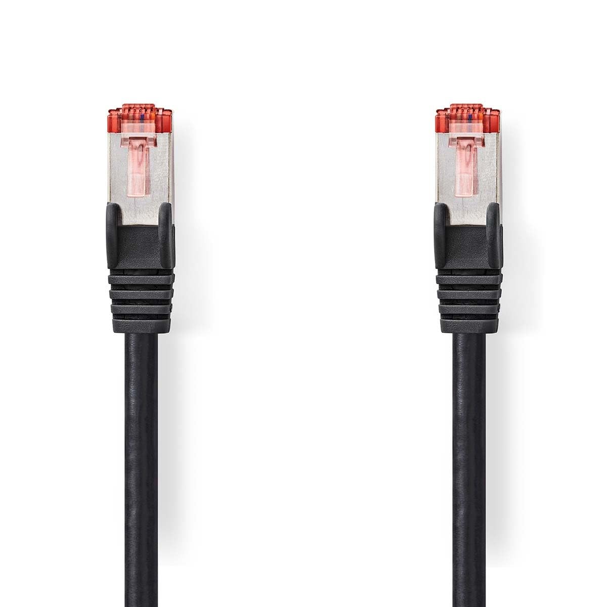NEDIS Cat6 Network Cable, 1.5 m, Black, Gold-Plated RJ45, LSZH Jacket, 1000 Mbps Ethernet - Connect a PC to Your Home Network with This Cat6 S/FTP Network Cable