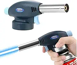 Maçarico Portátil com Regulagem de Chama, 1300°C, 19cm Altura, Compatível com Refil de Gás Butano, 110g, para Soldagem e Culinária