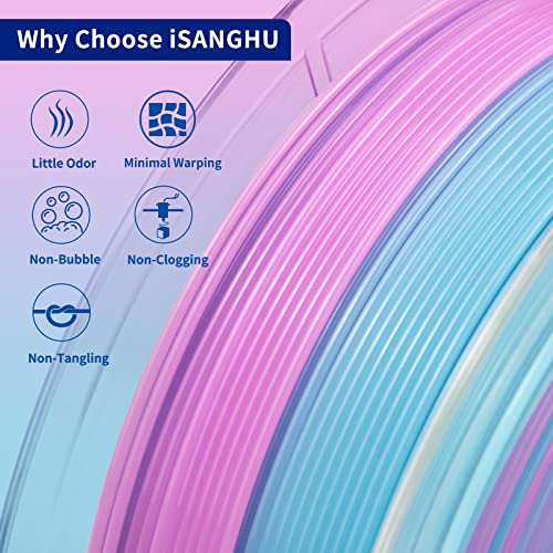Image of 3D Printer PETG Filament Translucent Blue Purple for Bambu Lab AMS,AMS Lite | High toughness is suitable for functional parts;prevents nozzle clogging and air bubbles1.75mm is suitable for Bambu printers