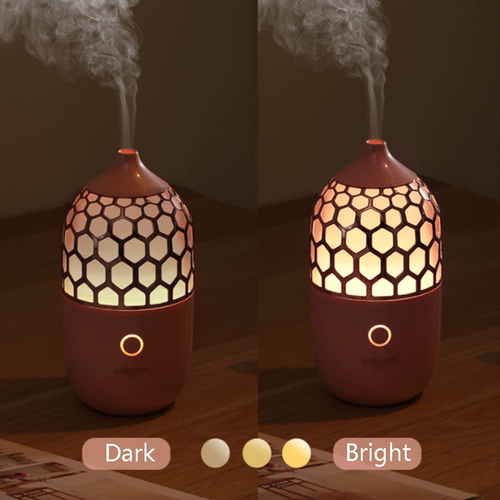 Diffuseur d'huiles essentielles créatif, Aide au Sommeil pour humidificateur 90 ML, Pas de Coupure d'eau, Protection Contre la surchauffe, lumière respiratoire Claire et Sombre