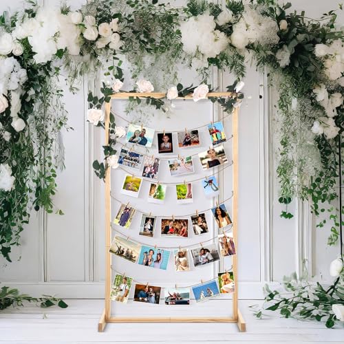 Colingmill 47 Inch Wedding Photo Display Frame Board Wood Christmas