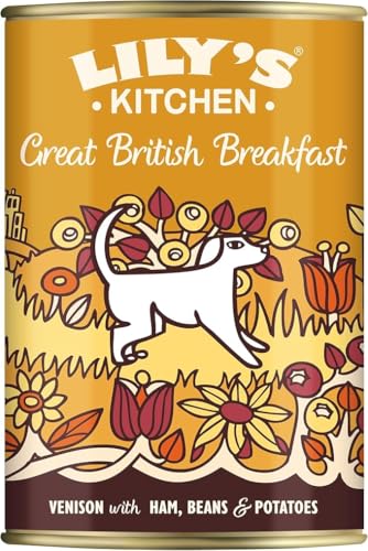 Lily's Kitchen Fabricado con ingredientes naturales lata de alimento húmedo para perros adultos almuerzo británico 6 x 400 g