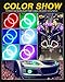 QasimLED 1-pair 60MM 60SMD COB RGB LED Halo Ring Angel Eyes Universal For Motorcycle Car Driving Warning Light Fog Light DRL Decorative Light with Cover Bluetooth Mobile APP Control 12V DC