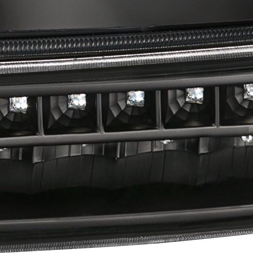 AKKON - For Black Bezel 99-06 Sierra 00-06 Yukon Headlights Replacement + LED Bumper Signal Light Lamps Set