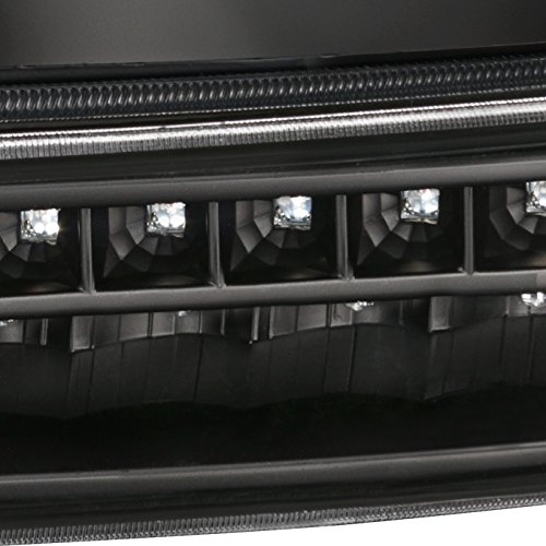 Akkon - For Black Bezel 99-06 Sierra 00-06 Yukon Headlights Replacement + Led Bumper Signal Light Lamps Set #TOP6