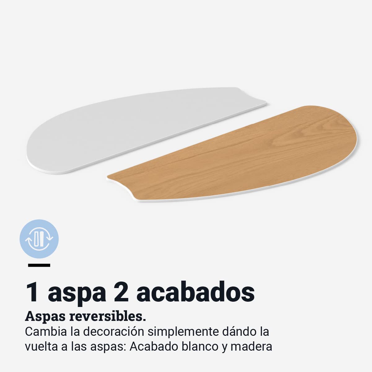 UNIVERSALBLUE Ventilador de Techo Madera con Luz | 6 Aspas Reversibles Marron y Negro | 3 Velocidades y Motor Silencioso | Fácil Montaje