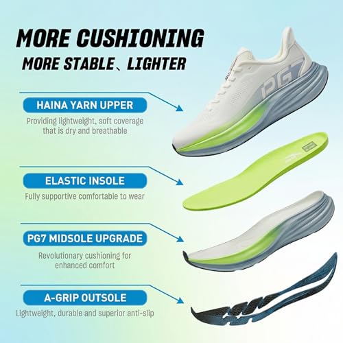 Image of ANTA Men's PG7 3.0 Cushioning Running Shoes Enhanced Lateral Support Athletic Sneakers Lightweight and Breathable Shoes for Gym Walking and Standing