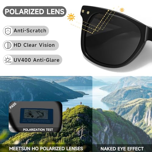 Polarized Sunglasses for Men and Women, Classic Square Sun Glasses Driving Fishing UV Protection4