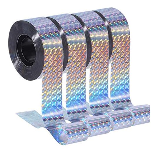 Zuzer Bird Repellent Scare Tape, 4st Bird Scarer Deterrent Ribbon Stops Skada och hindrar skadedjur Tjockare Vattent?t Avskr?ckande Reflekterande Ribbon Belt