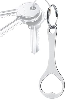 カートキーホルダーステンレススチール、ショッピングトロリー用キーホルダー - メタルカートキーホルダーリリースキー,車のキーホルダー クォーターキーホルダー 紛失防止 ステンレス製 栓抜きキーホルダー 食料品のショッピングカート用