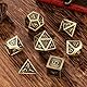 DND Metallwürfelset, 7-in-1 Zahnrad Radwürfel Spinner + 7-teiliges Polyedrisches Metall DND Würfelset, D&D Geschenke mit Drachenlogo Geschenkbox, Tisch Spiele, Rollenspiel Brettspiel Zubehör, Bronze