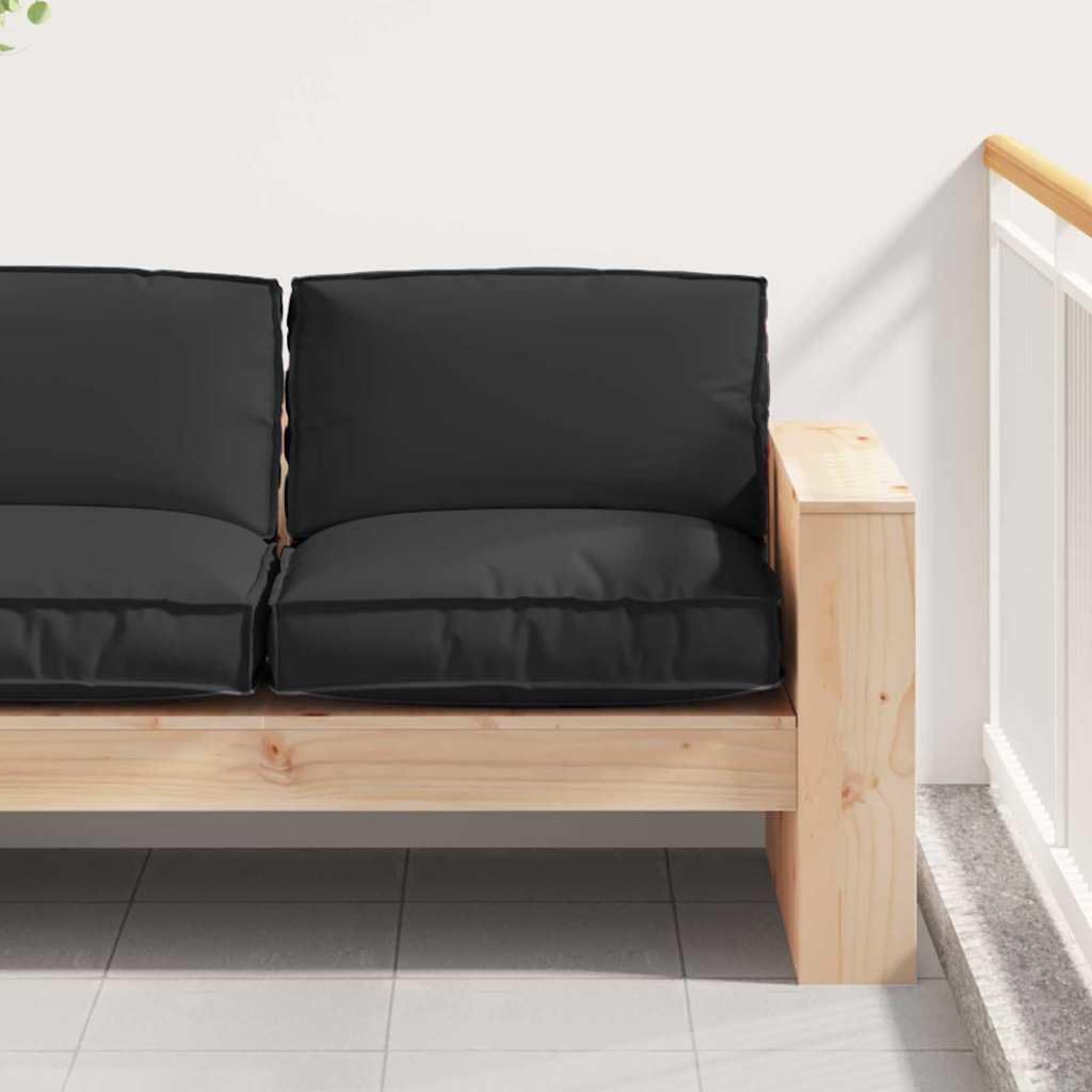 Sitzkissen Outdoor 80x80 cm Schwarz – Bequemes Palettenkissen aus Robustem Oxford-Stoff – Quadratisches Loungekissen Wasserabweisend für Garten, Terrasse und Wohnbereich