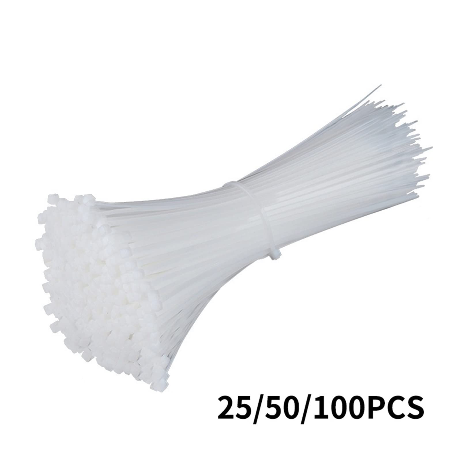 Boucles à Attache De Câble En Nylon - Lot De 100 Pièces | Auto-verrouillables, 9x2x0,5 Cm | Pour Voiture, Atelier, Rangement | Résistantes Aux UV