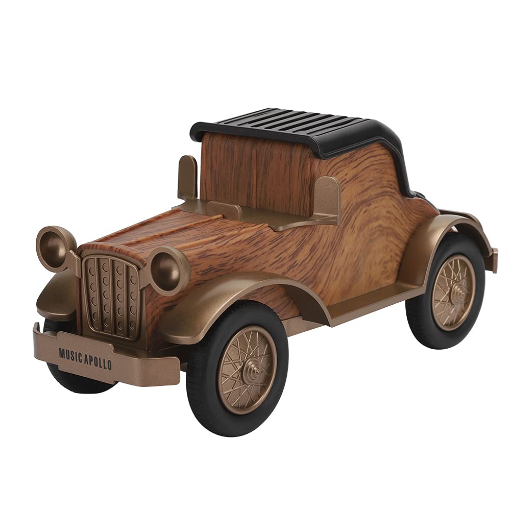 WISENOVO Haut-Parleur Bluetooth, Forme de Voiture Rétro Vintage avec Son Clair, Portable sans Fil pour la Maison et Les Voyages, Plastique ABS, Batterie 1500 MAh