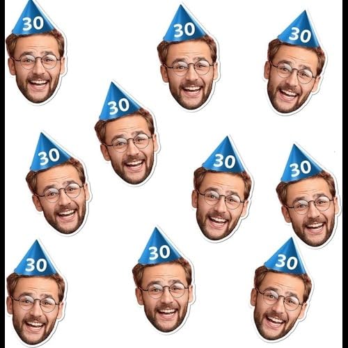GULLAIR Custom Face Table Confetti – Fun and Unique Party Decoration – Includes Around 100 Mini Photo Cutouts – Ideal for Birthdays, Weddings, Hen & Stag Parties (50 Confetti Faces)