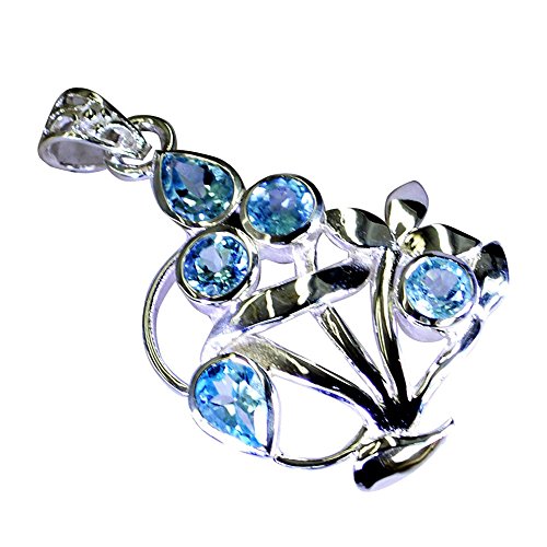 Breloque topaze bleue de coupe cadeau idéal pour anniversaire et fête