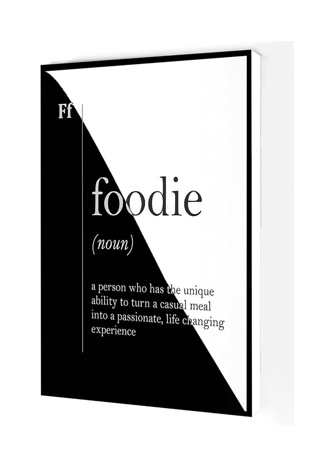 LLBOGRGGN What Is A Foodie Definition Art Print, Modern Typography Poster for Kitchen Wall, Gift for Home Cooks​(Unframed,08X12inch(20X30cm))