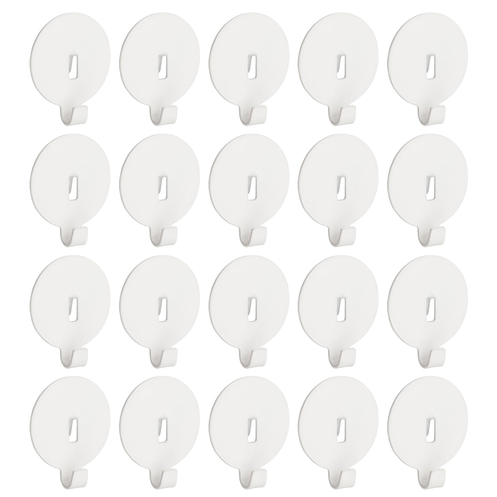 Savagrow 20Pcs Small Pegboard Hooks White Study Peg Hooks Round Wall Organizing Hooks Office Hanging Hooks