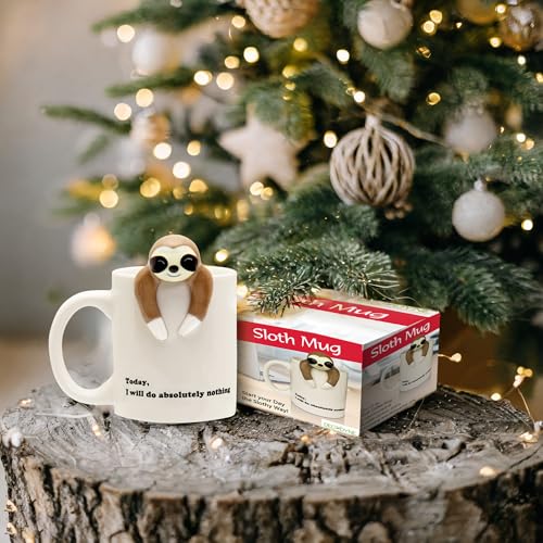 image for Decodyne Funny Sloth Coffee Mug - Cute Sloth Gifts For Women and Men -