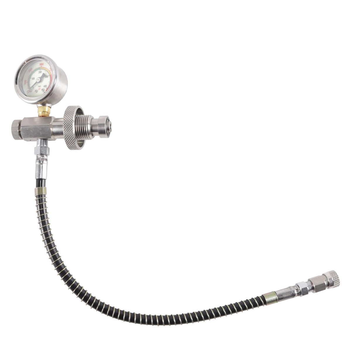 Ausi Adaptateur de recharge pour station de remplissage de bouteille de plongée, tuyau souple de 15 pouces, pour recharge d'air PCP
