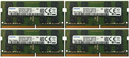 Samsung Juego de 4 tarjetas de memoria 32 GB 260 pines DDR4 2666 SO DIMM 2666 MHz PC4 2666V S 4 x 32 GB