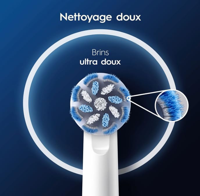 Oral-B Pro CrossAction - Spazzole di ricambio per spazzolino elettrico, confezione da 10 testine per spazzole, EB50X